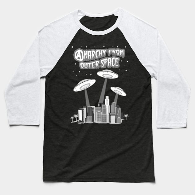 Anarchy From Outer Space Baseball T-Shirt by CosmicAngerDesign